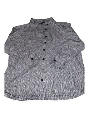 Athleta Black & White Textured Button Shirt